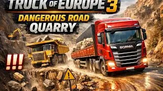 One mistake and it&rsquo;s GAME OVER 😱 | Dangerous Quarry Road 🚛💥#TruckOfEurope3#DangerousRoad#QuarryRoad