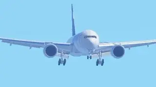 ana cargo boeing 777F landing Approach in kansai international airport infinite flight