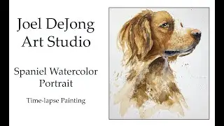 Spaniel Watercolor Portrait ( Time-lapse painting / demo / tutorial )