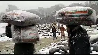 برفباری میں بھی الحمداللہ سیلاب متاثرین کیلئے کام جاری