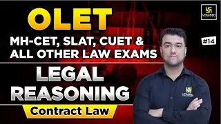 Legal Reasoning for OLET (MH-CET, SLAT, CUET and All Other Law Entrance Exams) L-14 | Hassib Sir