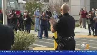 Firefighters Applaud Nurses, Healthcare Workers In Santa Ana, Glendale