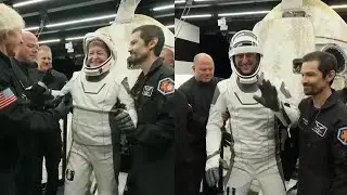 Ax-4 Crew Dragon recovery operations and astronauts egress