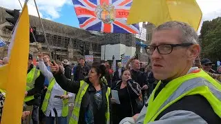 19/10/19  YELLOW VEST UK and BREXIT rally counter protest ProEU rally.