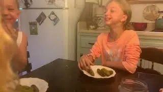Kids pickle eating contest challenge gone wrong!!!