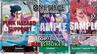 [OP-10] TOP WORTHY PUNK HAZARD SUPPORT?!? R/G Smoker Deck & Gameplay | One Piece Card Game