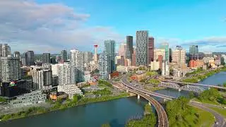 Downtown Calgary in 4K | Sunrise Drone Cinematic | Stock Footage