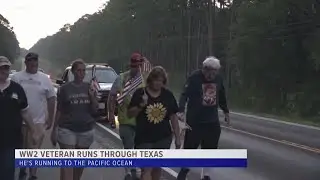 WWII vet runs through East Texas in second coast-to-coast run