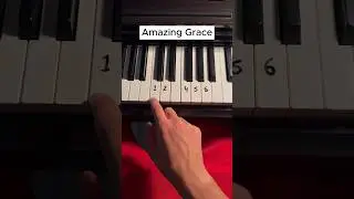 Amazing Grace in the easiest way possible ❤️ #piano #tutorial #pianomusic #pianotutorial