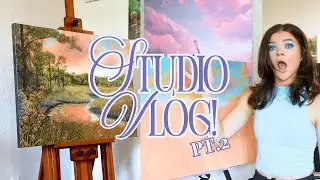 The real life of a part time artist! 🎨| Studio Vlog Pt. 2
