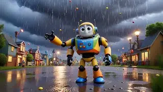 The Robot Who Danced in the Rain 🤖🌧 | Fun Learning Song for Kids | STEM and Weather Adventure