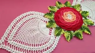 EN VIVO Centro de mesa N° 4 o camino de mesa con piñas gigantes tejido a crochet paso a paso