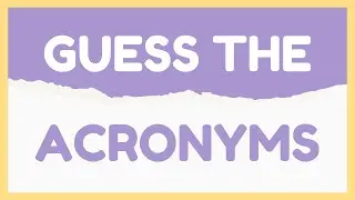 Guess the Acronym 🤔 | Fun Office & Classroom Icebreaker Game