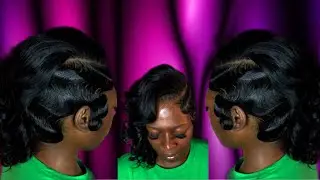 Half Dry Waves | Half Quickweave with Curls