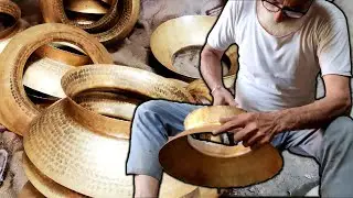 Brass Pot Hammered Design by Hand || Indian Factory Gate