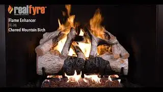 The RH Peterson Real Fyre Mountain Birch Flame Enhanced Vented Gas Log Set