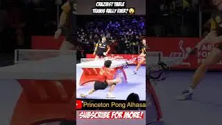CRAZIEST table tennis rally ever??!😱 China vs Germany#shorts