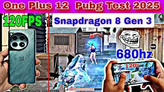 One Plus 12 pubg test 2025🔥 | one plus 12  pubg mobile/bgmi test 2024 | one plus 120fps unlock.