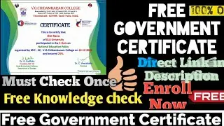 Free Government Certificate | Free Certification on National Education Policy | Free Certificate