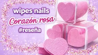 Wipes nails de corazón  🩷💅color rosa #abriendoproductos #reseña 