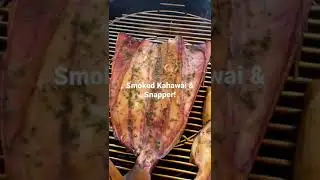 Smoked fish on the Weber Kettle bbq limited edition.