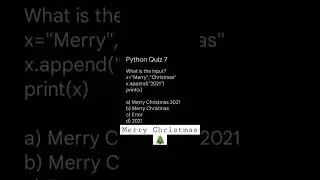 Python Quiz 7 For Beginners 