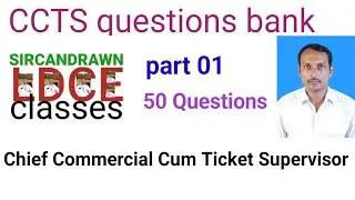 Chief Commercial Cum Ticket Supervisor/#CCTS question bank/departmental exams/promotional exams