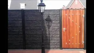 Betonschuttingen | Luxe beton schutting met motieven | Deschuttingbouwer.nl