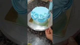 Sky Blue Colour Cake Decorating / Order Cake Design/ #ytshorts #vairalvideo #shortsvideo #foryoupag
