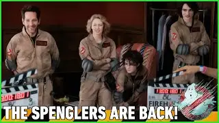 The Spengler family suit up in new Ghostbusters: Frozen Empire set photo