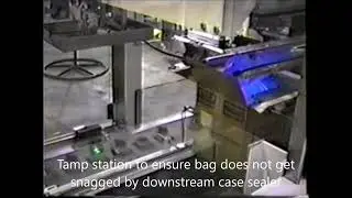 Model PBUC-TCIS polybag uncuffer, bag impulse sealer, top flap closer.