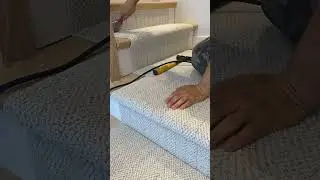 Stair runner landing installation #stairrunner #homedecor #homeimprovement