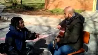 A homeless man join a singer at the park and Start crying - Inspire Others
