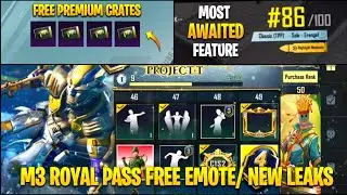 M3 ROYAL PASS FREE EMOTES NEW LEAKS | M3 ROYAL PASS LEAKS PUBG MOBILE| 1.6 UPDATE NEW FEATURES