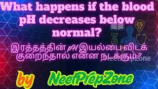 What happens if blood pH drops below normal?|| இரத்த pH இயல்பை விடக் குறைந்தால் என்ன நடக்கும்?#neet