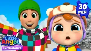 Pattinando Sul Ghiaccio Con Papa' ❄️ | Little Angel | Moonbug Kids - Cartoni Animati