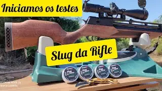 PARTE 1/4 SLUG RIFLE HOLLOW POINT DE 18.21 GRAINS A  25M, 50M E TESTE DE EXPANSÃO  A 25M NA ARGILA