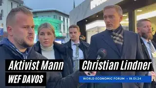 🔥 Activist man dismantles Christian Lindner at the WEF 2024 &ndash; Traffic Light coalition government ...