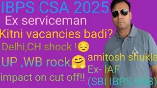 IBPS  CSA Vacancies increased...for ex serviceman