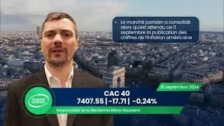 Bourse 10/9: Cac40 -0,24%, Actualit&eacute; des valeurs Inter Parfums & Scor, Analyse Technique Air Liquide