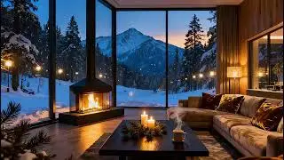 Snowy Night Jazz Caf&eacute;  Warm Lights + Smooth Jazz for Study & Focus (4K)