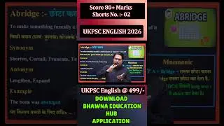 🔥 UKPSC AE/JE English 2026 &ndash; 80+ Marks Pakke!