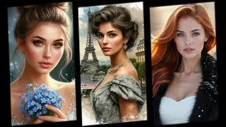 Parisian Muses &mdash; Floral Grace, Eiffel Elegance & Redhead Glamour