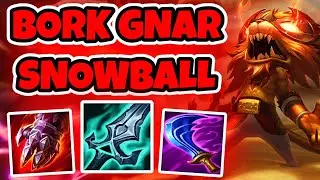EASY SNOWBALL WITH ON HIT GNAR VS VOLIBEAR TOP!!! Season 15 Gnar Ranked gameplay (League of Legends)