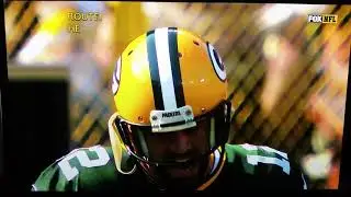 Naz Jones #92 Seahawks interception  Aaron Rodgers #12 Jeremy Lane #20 ejection