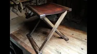 Making a Wooden Leather Folding Stool.