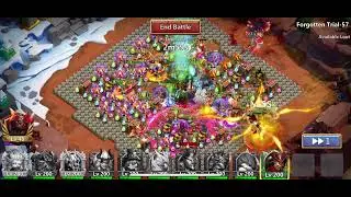 Castle Clash Forgotten Trial 57 Speedrun 4.4 Seconds
