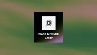 Blade Bird (обложка, визуализатор)