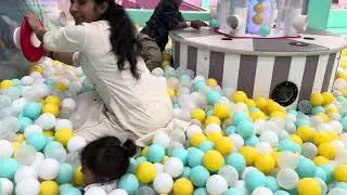 Ram tutu playing with balla #lakeshore #hyderabad 