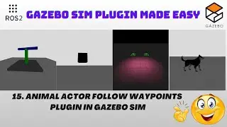 Animal Actor Follow Waypoints Plugin in Gazebo Sim | Tutorial Part 15